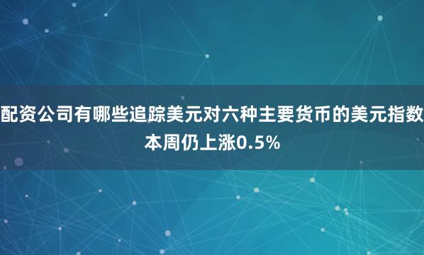 配资公司有哪些追踪美元对六种主要货币的美元指数本周仍上涨0.5%