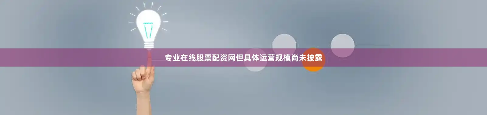 专业在线股票配资网但具体运营规模尚未披露
